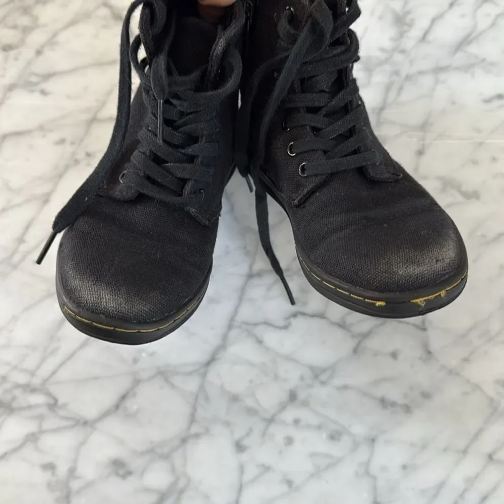 Dr Martens Canvas Casual Boot Sz 11 Toddler Side Zip